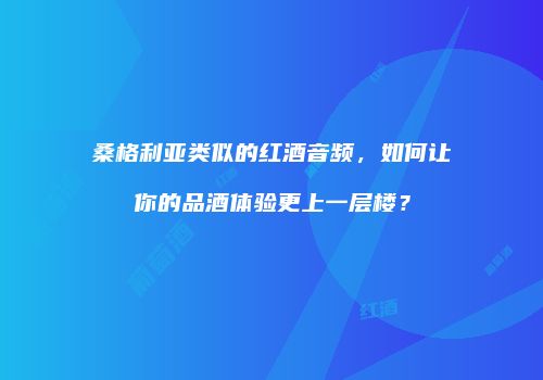 桑格利亚类似的红酒音频，如何让你的品酒体验更上一层楼？