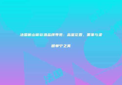 法国麓山葡萄酒品牌导览：品鉴花香、黑果与柔顺单宁之美