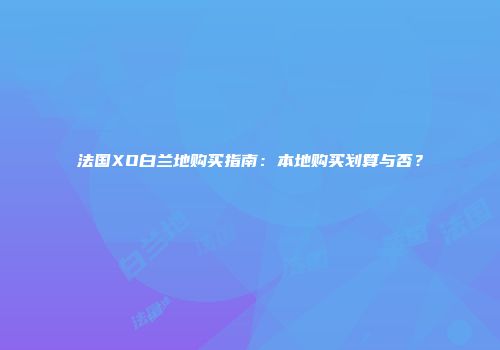 法国XO白兰地购买指南：本地购买划算与否？