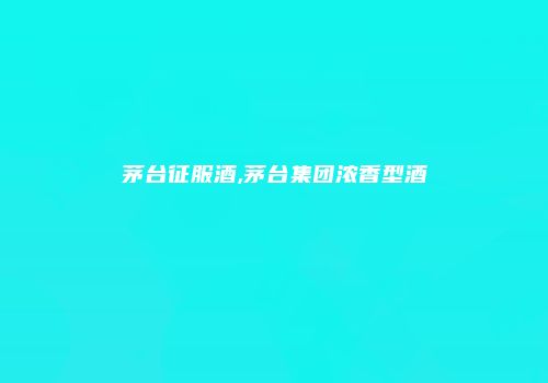 茅台征服酒,茅台集团浓香型酒