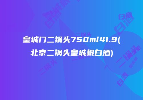 皇城门二锅头750ml41.9(北京二锅头皇城根白酒)