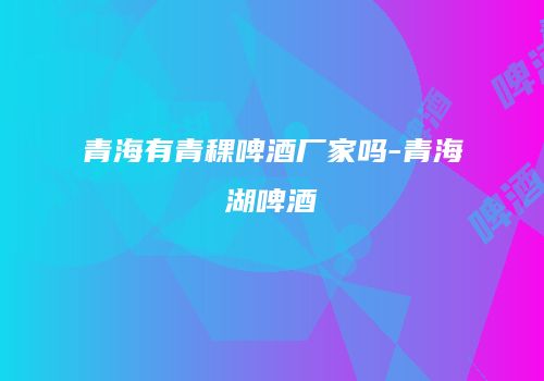 青海有青稞啤酒厂家吗-青海湖啤酒
