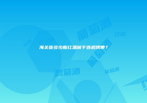 海关查多少瓶红酒属于违规携带？