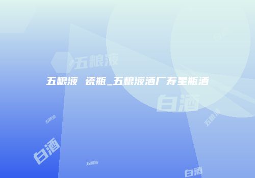 五粮液 瓷瓶_五粮液酒厂寿星瓶酒