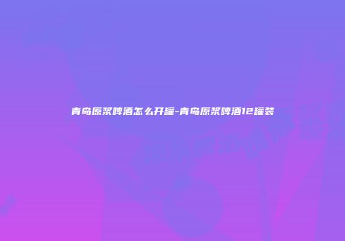 青岛原浆啤酒怎么开罐-青岛原浆啤酒12罐装