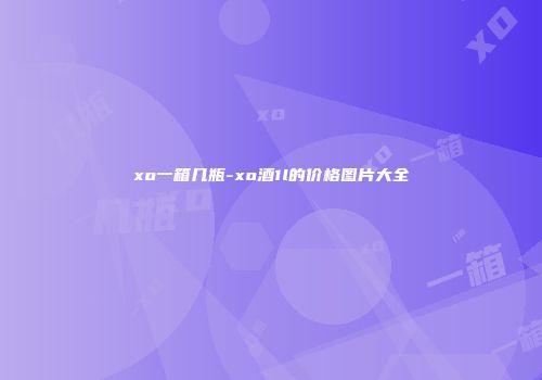 xo一箱几瓶-xo酒1l的价格图片大全