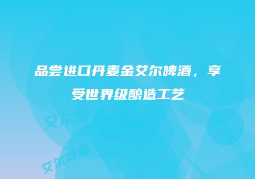 品尝进口丹麦金艾尔啤酒，享受世界级酿造工艺