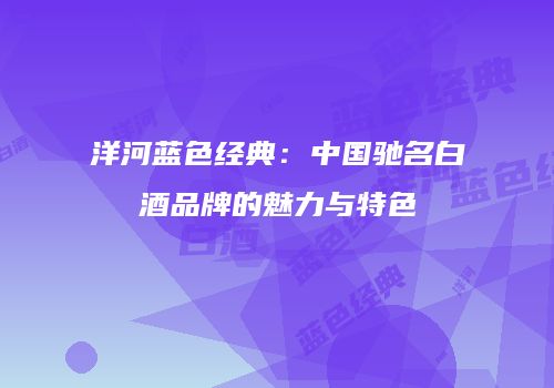 洋河蓝色经典：中国驰名白酒品牌的魅力与特色