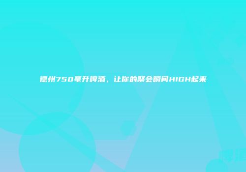 德州750毫升啤酒，让你的聚会瞬间HIGH起来