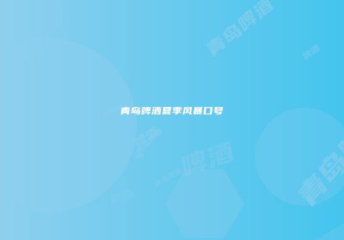 青岛啤酒夏季风暴口号