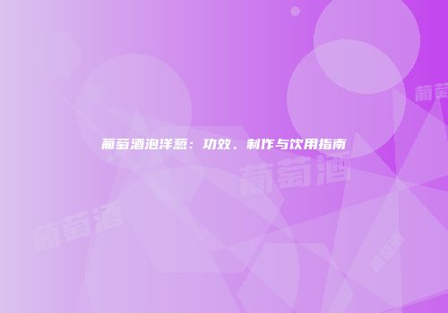 葡萄酒泡洋葱：功效、制作与饮用指南