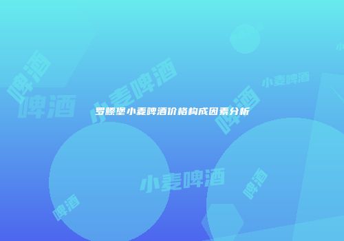 罗滕堡小麦啤酒价格构成因素分析