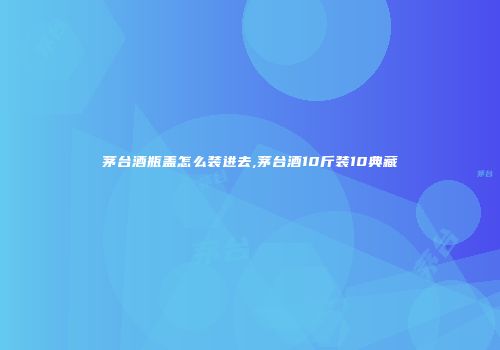 茅台酒瓶盖怎么装进去,茅台酒10斤装10典藏