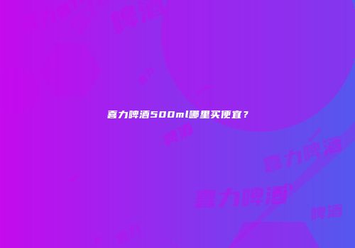 喜力啤酒500ml哪里买便宜？
