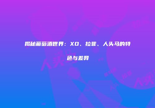 揭秘葡萄酒世界：XO、拉菲、人头马的特色与差异