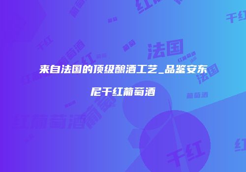 来自法国的顶级酿酒工艺_品鉴安东尼干红葡萄酒