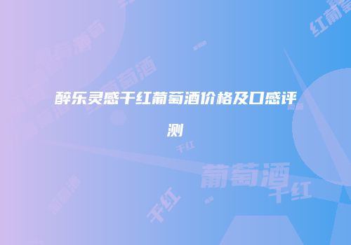 醉乐灵感干红葡萄酒价格及口感评测