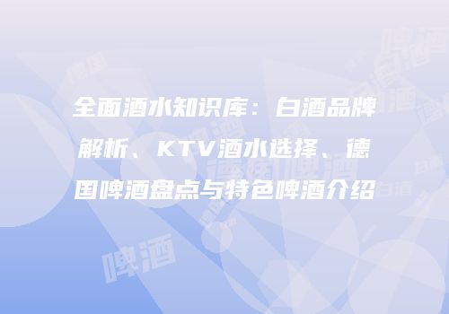 全面酒水知识库：白酒品牌解析、KTV酒水选择、德国啤酒盘点与特色啤酒介绍