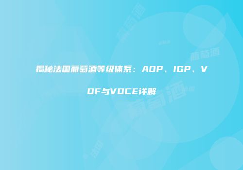 揭秘法国葡萄酒等级体系：AOP、IGP、VDF与VDCE详解