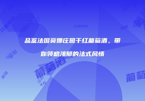 品鉴法国莫娜庄园干红葡萄酒，带你领略浓郁的法式风情