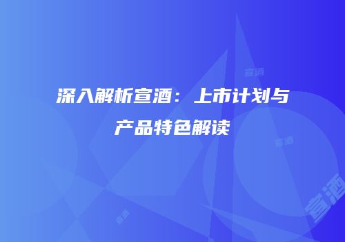 深入解析宣酒：上市计划与产品特色解读