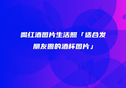 喝红酒图片生活照「适合发朋友圈的酒杯图片」