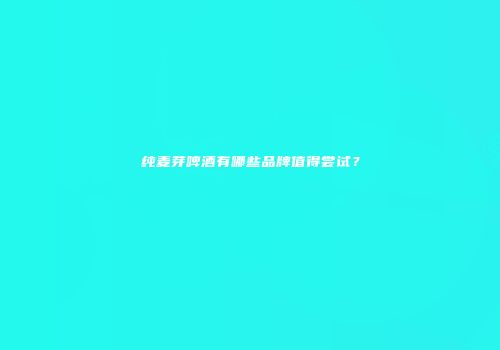 纯麦芽啤酒有哪些品牌值得尝试？