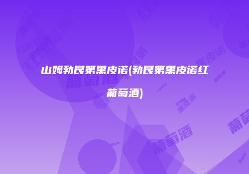 山姆勃艮第黑皮诺(勃艮第黑皮诺红葡萄酒)