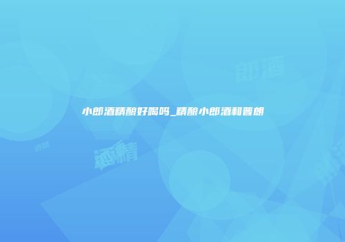 小郎酒精酿好喝吗_精酿小郎酒和普朗