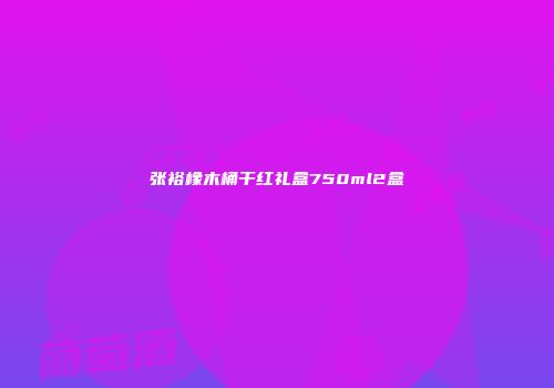 张裕橡木桶干红礼盒750ml2盒