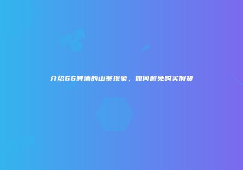 介绍66啤酒的山寨现象，如何避免购买假货