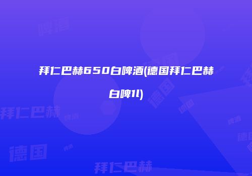 拜仁巴赫650白啤酒(德国拜仁巴赫白啤1l)