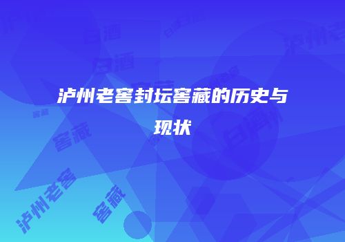 泸州老窖封坛窖藏的历史与现状