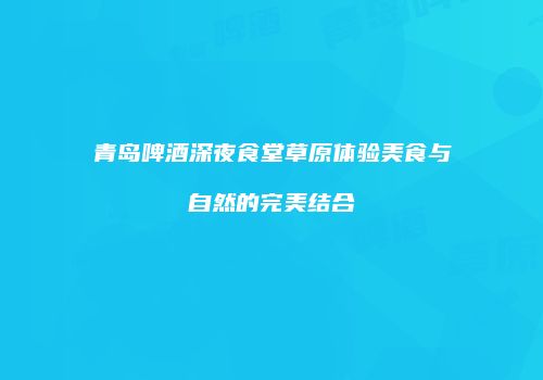 青岛啤酒深夜食堂草原体验美食与自然的完美结合