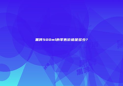 黑啤500ml的零售价格是多少？