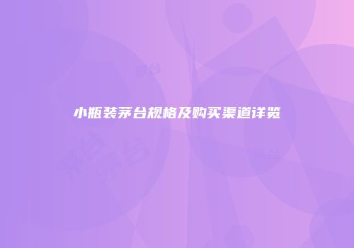 小瓶装茅台规格及购买渠道详览