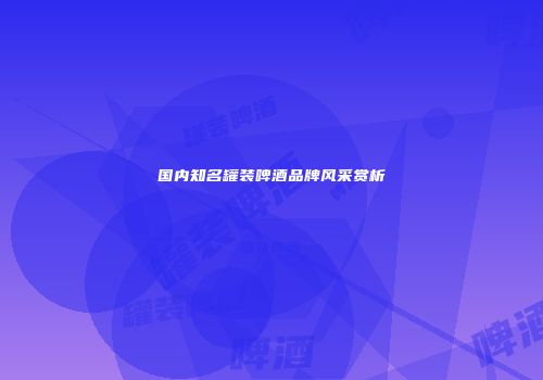 国内知名罐装啤酒品牌风采赏析