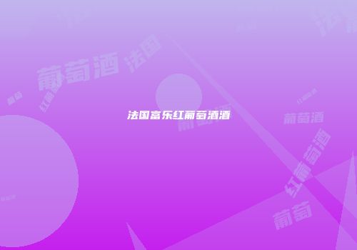 法国富乐红葡萄酒酒