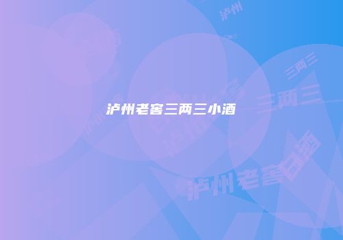 泸州老窖三两三小酒