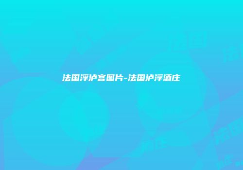 法国浮泸宫图片-法国泸浮酒庄