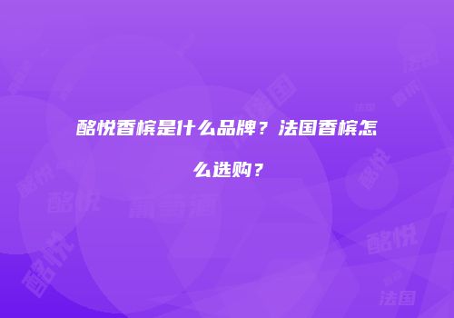 酩悦香槟是什么品牌？法国香槟怎么选购？
