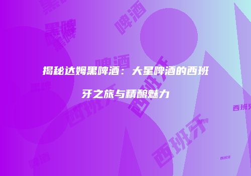 揭秘达姆黑啤酒：大星啤酒的西班牙之旅与精酿魅力