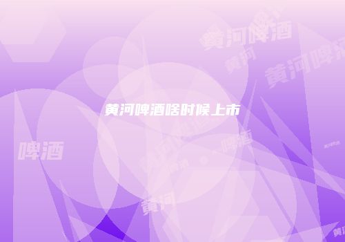 黄河啤酒啥时候上市