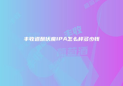 丰收道酿伏魔IPA怎么样多少钱