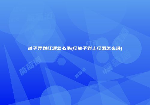 裤子弄到红酒怎么洗(红裤子到上红酒怎么洗)