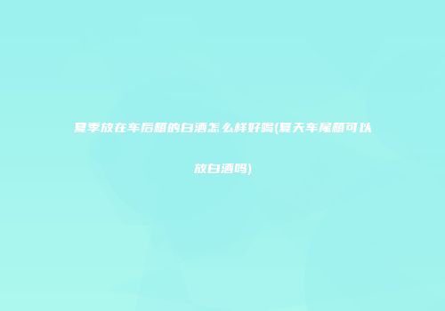 夏季放在车后箱的白酒怎么样好喝(夏天车尾箱可以放白酒吗)