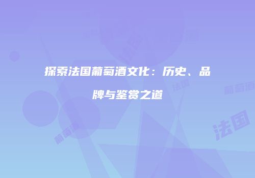 探索法国葡萄酒文化：历史、品牌与鉴赏之道