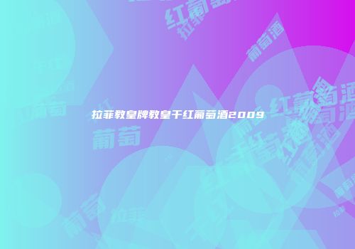拉菲教皇牌教皇干红葡萄酒2009