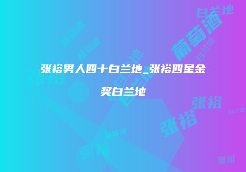 张裕男人四十白兰地_张裕四星金奖白兰地