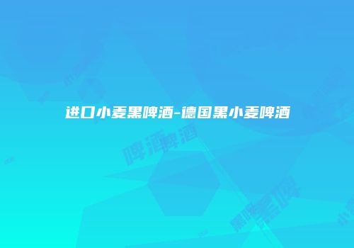 进口小麦黑啤酒-德国黑小麦啤酒